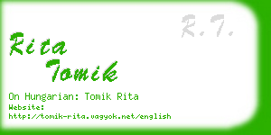 rita tomik business card